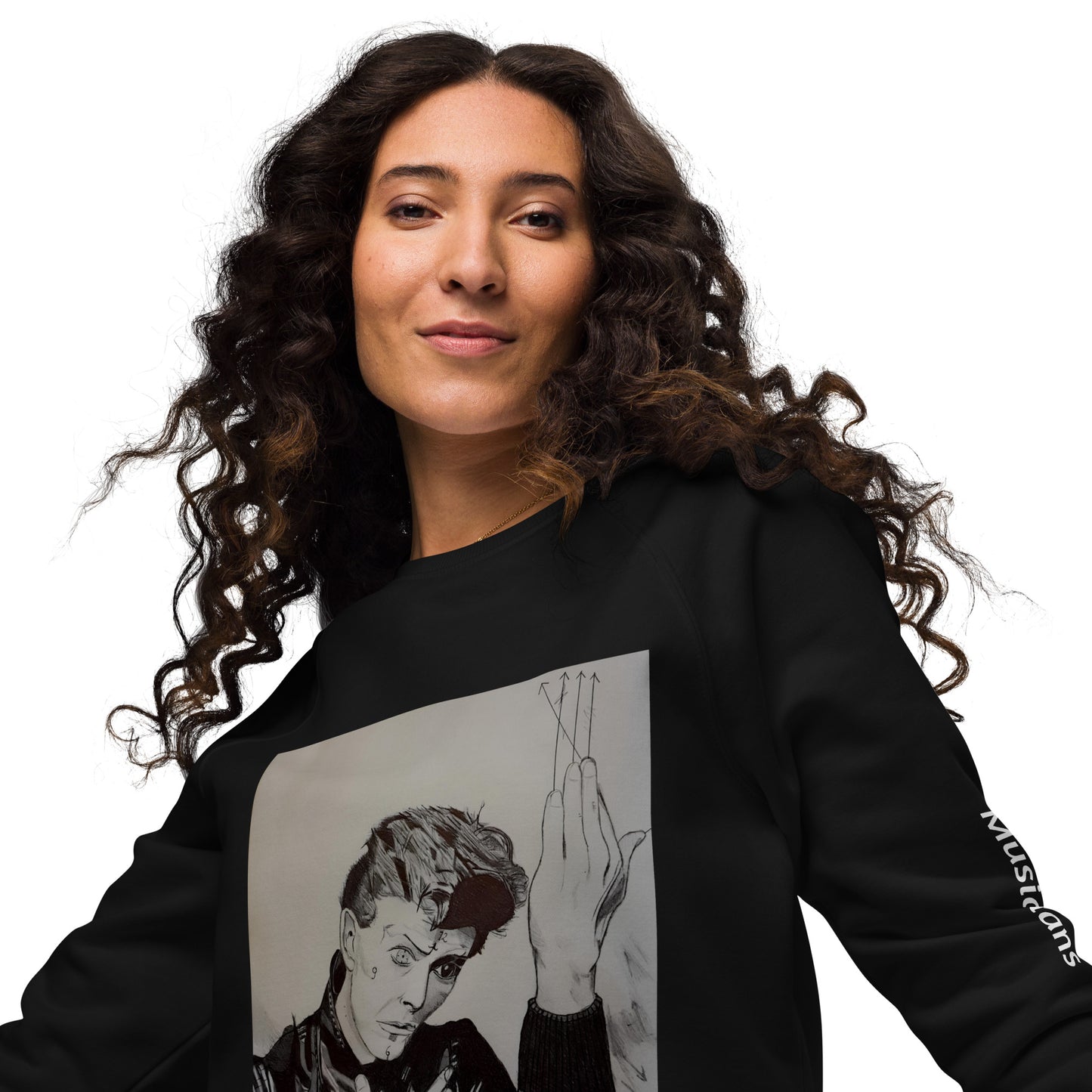 Felpa raglan in tessuto organico unisex