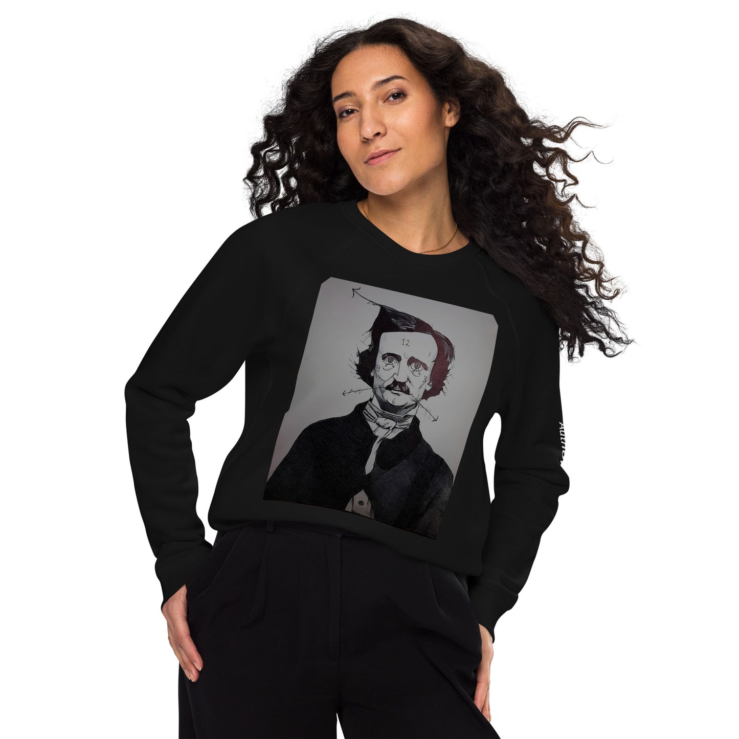 Felpa raglan in tessuto organico unisex