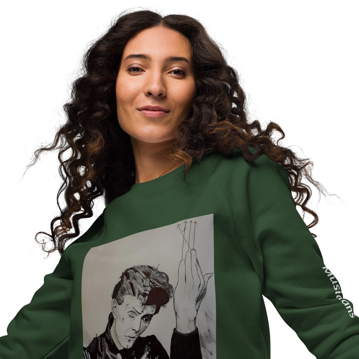 Felpa raglan in tessuto organico unisex