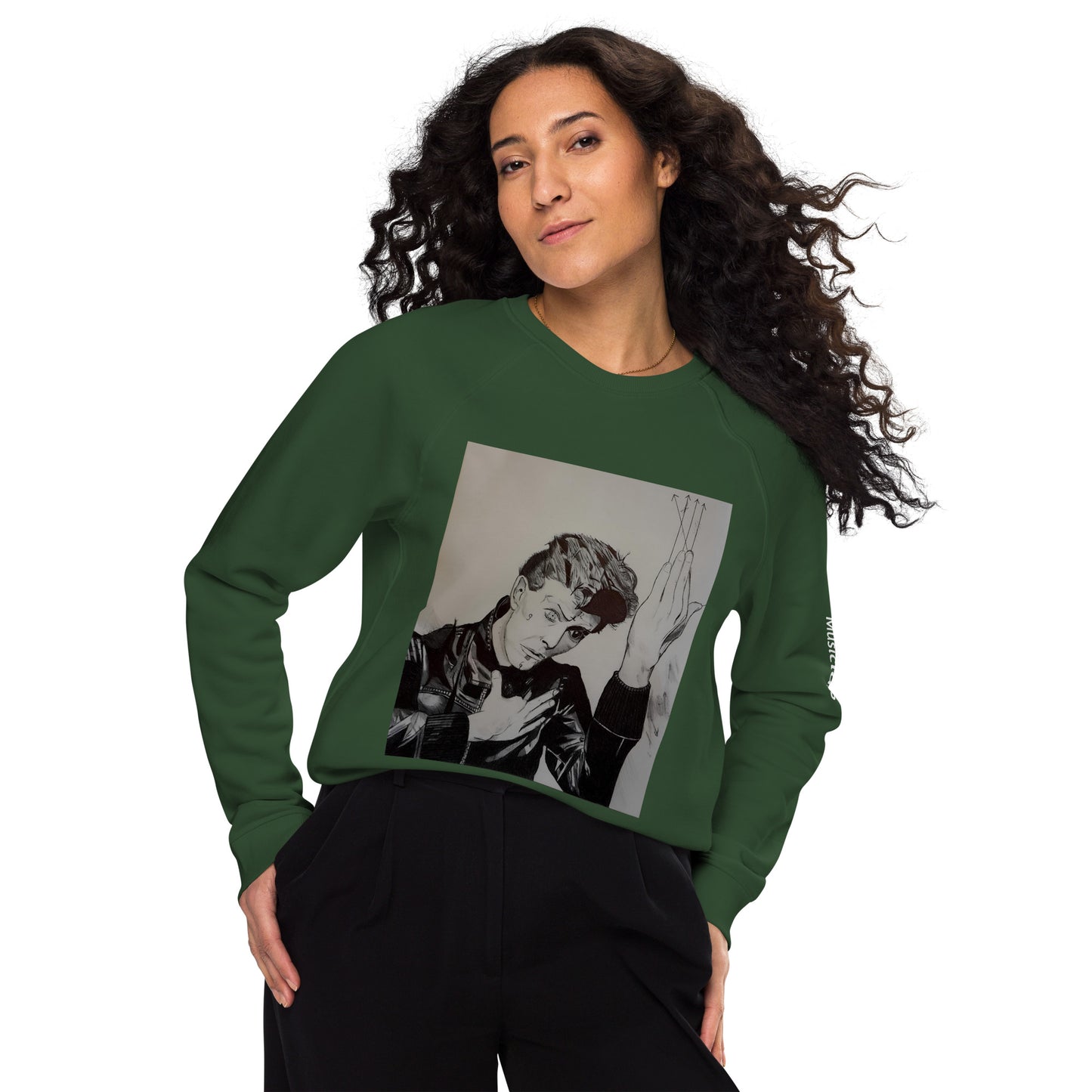 Felpa raglan in tessuto organico unisex
