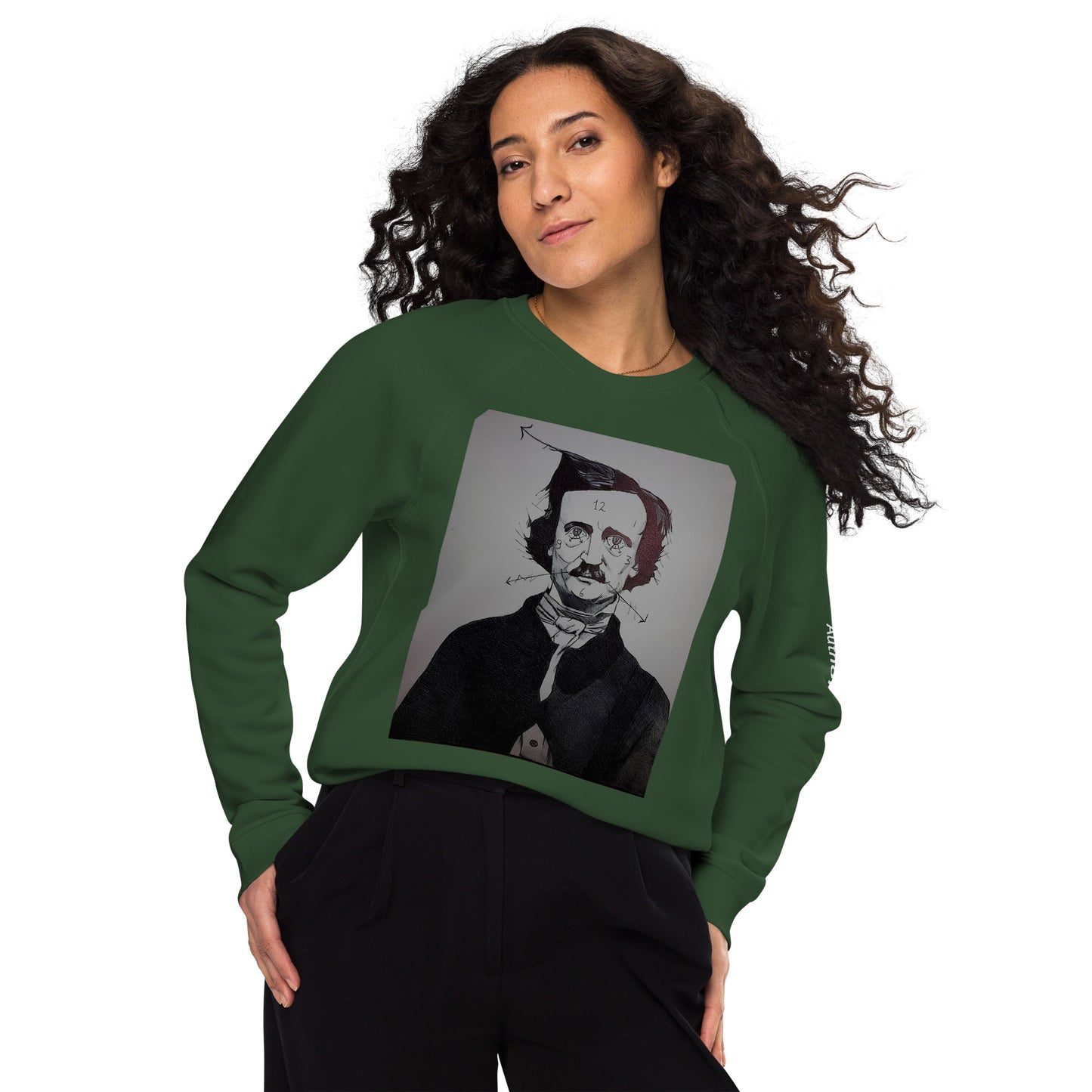 Felpa raglan in tessuto organico unisex