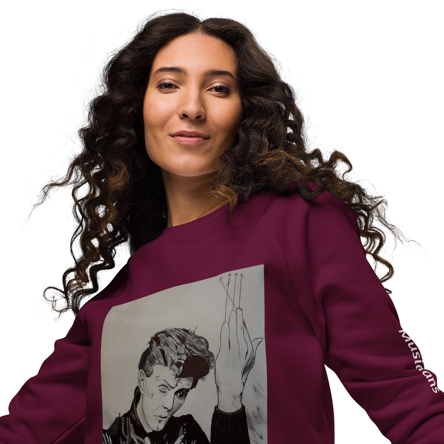 Felpa raglan in tessuto organico unisex