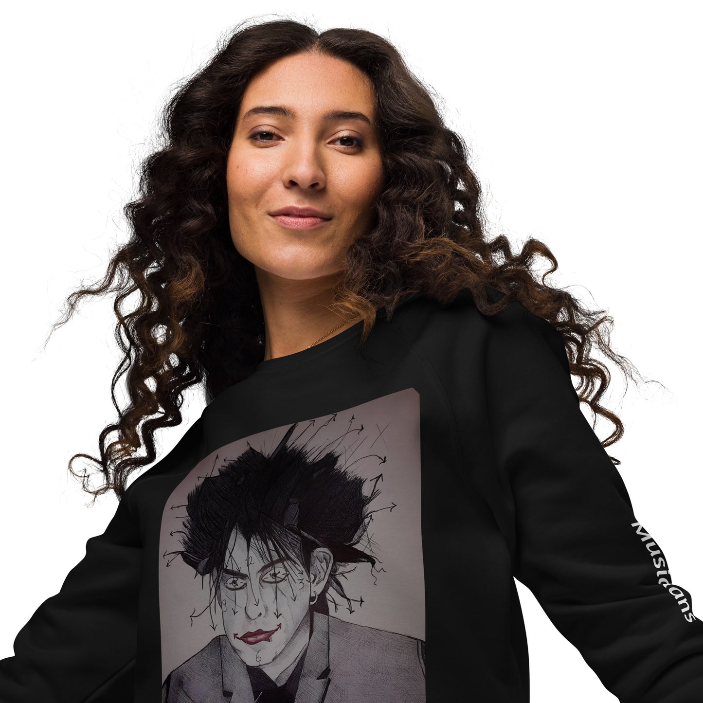 Felpa raglan in tessuto organico unisex