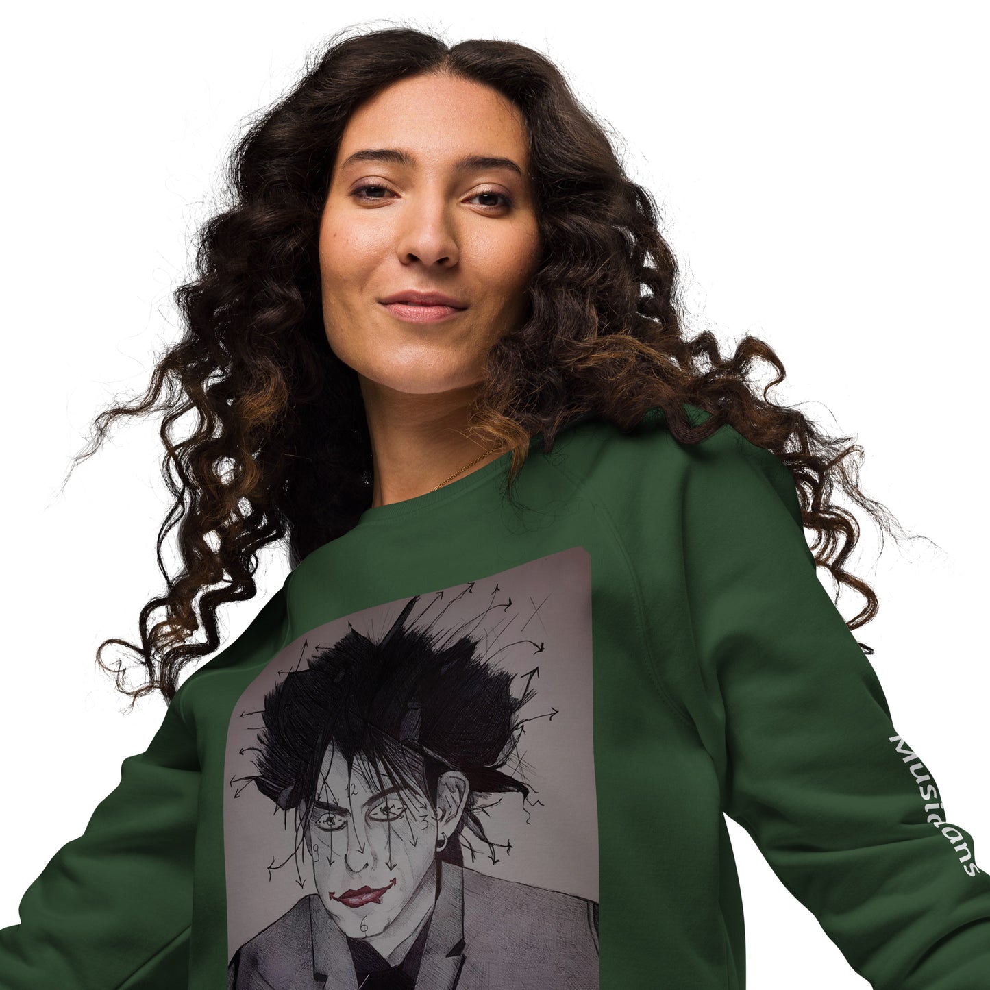 Felpa raglan in tessuto organico unisex