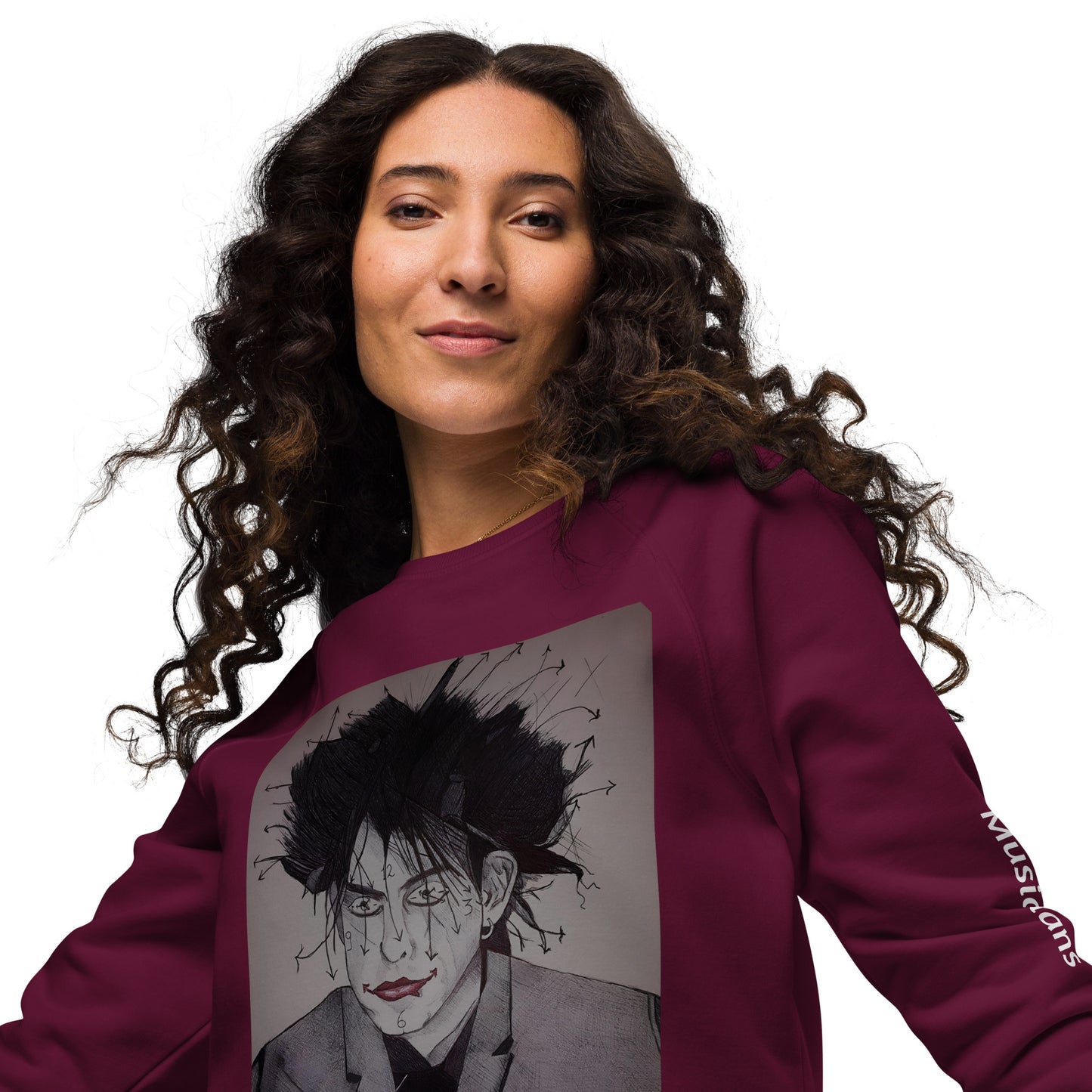 Felpa raglan in tessuto organico unisex