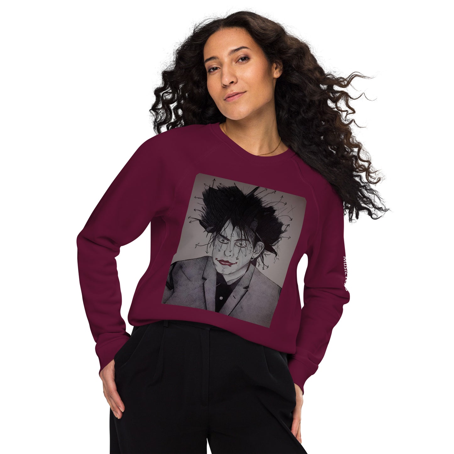 Felpa raglan in tessuto organico unisex